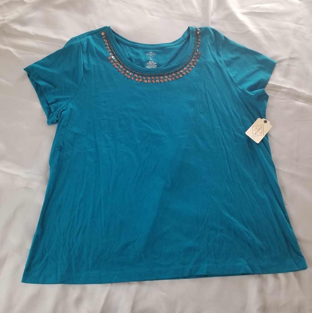 NWT Copper & Teal Top sz 2X